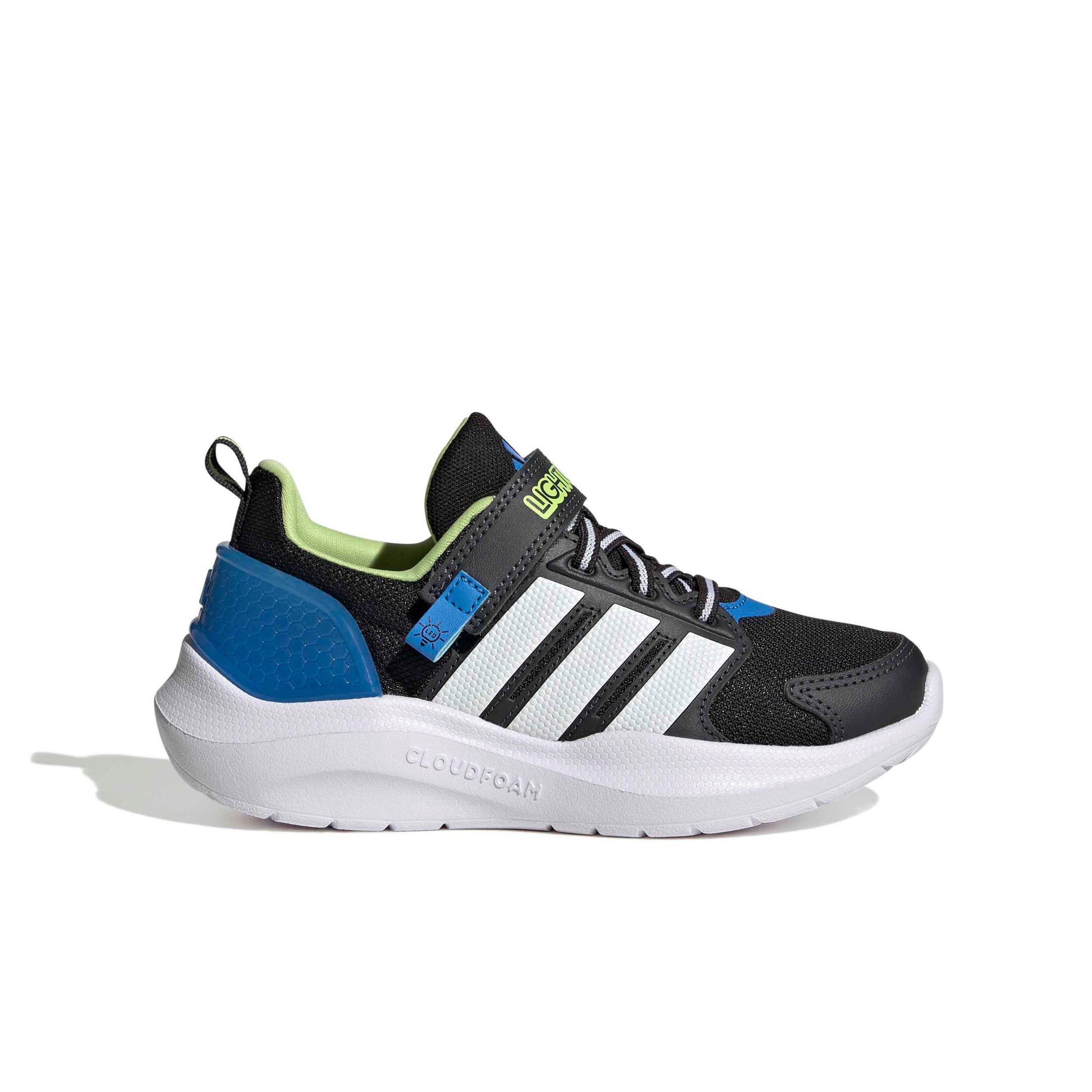 adidas Lightorama Runner "Core Black/Ftwr White/Lucid Ray Blue" Preschool Boys' Shoe - BLACK/WHITE/BLUE